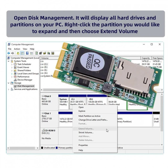 Alt view image 7 of 7 - WRIARICH 22x42mm M.2 NGFF B-Key to Micro SD T-Flash TF Card Rearder B+M Key Adapter Embedded for Industrial Mobile SSD
