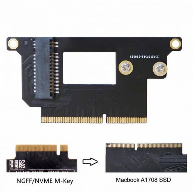 Alt view image 5 of 7 - WRIARICH M.2 NGFF M-Key NVME SSD Convert Card fit for Macbook Pro 2016 2017 13" A1708