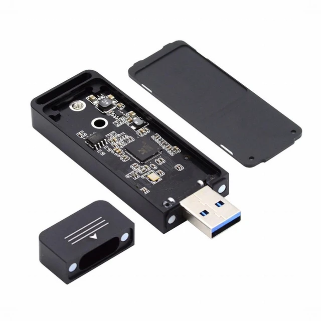 Alt view image 2 of 7 - WRIARICH USB 3.0 to 2230 2242 NVME M-key M.2 NGFF SATA SSD External PCBA Case Adapter RTL9210B Chipset