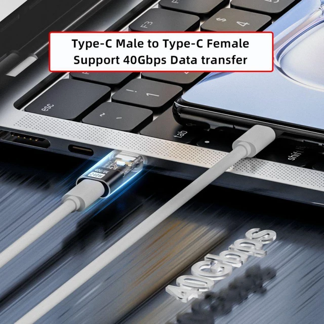Alt view image 5 of 7 - WRIARICH 3pcs/lot Type-C Smart LED USB-C to USB3.2 Type-A Adapter OTG 10Gbps 40Gbps 120W 240W Data Fast Charging Tester Detector