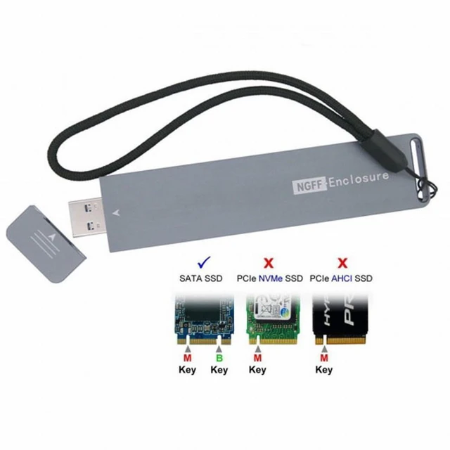 Alt view image 7 of 7 - WRIARICH B/M-key NGFF M2 SSD to USB 3.0 External PCBA Conveter Adapter Card Flash Disk Type
