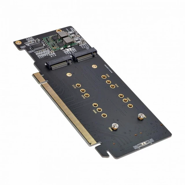 Alt view image 6 of 7 - WRIARICH 4X NVME M.2 AHCI to PCIE Express 3.0 Gen3 X16 Raid Card VROC Raid0 Hyper Adapter