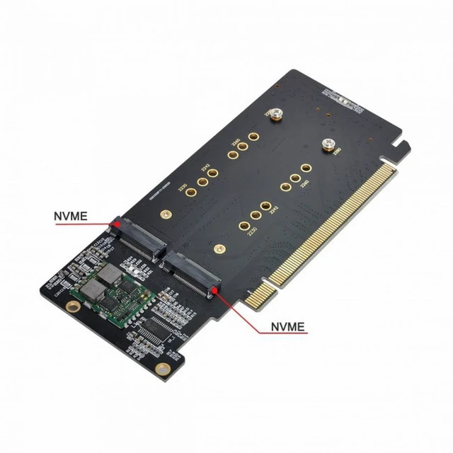 Alt view image 5 of 7 - WRIARICH 4X NVME M.2 AHCI to PCIE Express 3.0 Gen3 X16 Raid Card VROC Raid0 Hyper Adapter
