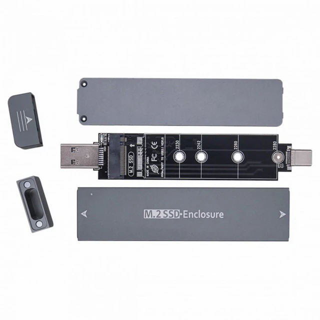 Alt view image 2 of 7 - WRIARICH Combo Type-C USB3.0 to NVME M-key M.2 NGFF SATA SSD PCBA Case 2280/2242/2230mm Adapter RTL9210B Chipset