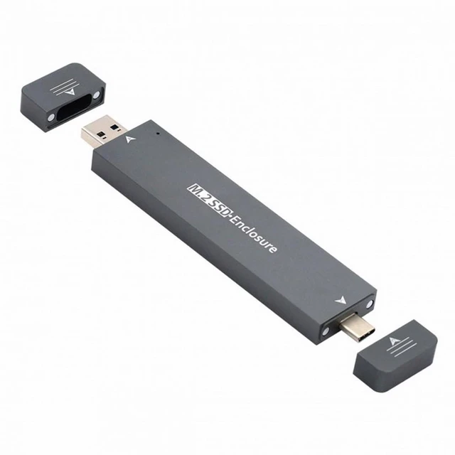 Alt view image 3 of 7 - WRIARICH Combo Type-C USB3.0 to NVME M-key M.2 NGFF SATA SSD PCBA Case 2280/2242/2230mm Adapter RTL9210B Chipset