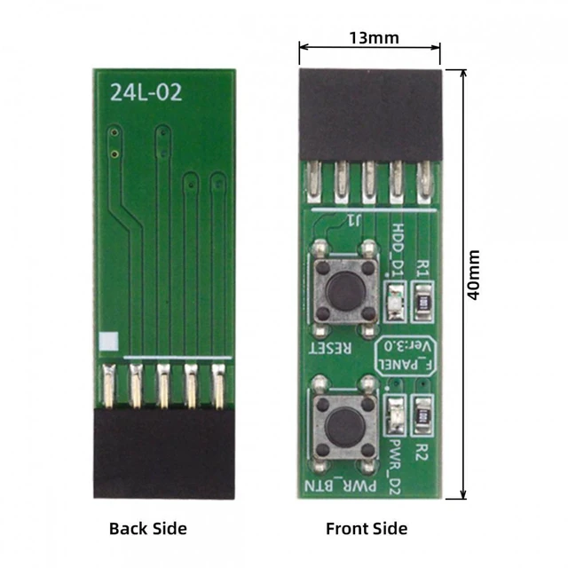 Alt view image 3 of 6 - WRIARICH Cable Reset Power Jumper for Computer Mainboard 10Pin Switching Board Adapter With Button For Maintenance Task