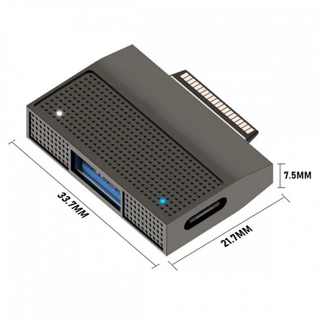 Alt view image 7 of 7 - WRIARICH Magnetic to USB3.1 Type-A & 15V Type-C USB-C Data Charge Adapter SF531 for Surface Pro9 Pro8 Pro7 Pro6 Pro X Go Book