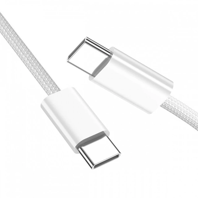 Main image of WRIARICH 2.0M USB-C Type C Male to Male PD 27W 65W Power 480Mbps Data Cable White Sleeve for Phone & Tablet & Laptop