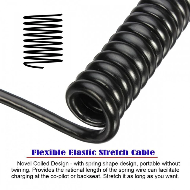 Alt view image 2 of 7 - WRIARICH USB 3.0 Type-A Male to USB3.0 A Male Stretch Coiled Cable 100cm Extension 5Gbps for Disk SSD Camera Data