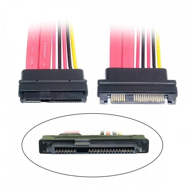 Main image of WRIARICH SFF-8482 SAS Cable 29Pin Male to Female Extension Cable 0.5m for SAS Hard Disk Drive SSD 12Gbps