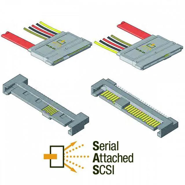 Alt view image 7 of 7 - WRIARICH SFF-8482 SAS Cable 29Pin Male to Female Extension Cable 0.5m for SAS Hard Disk Drive SSD 12Gbps