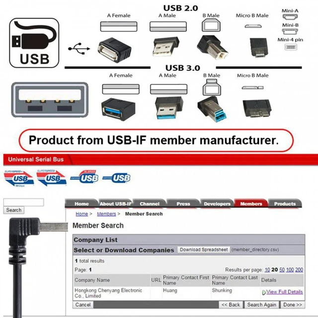 Alt view image 6 of 7 - WRIARICH USB 2.0 Type-A Male to USB Female M-F Extension Cable 20cm 90 Degree Up Angled Type