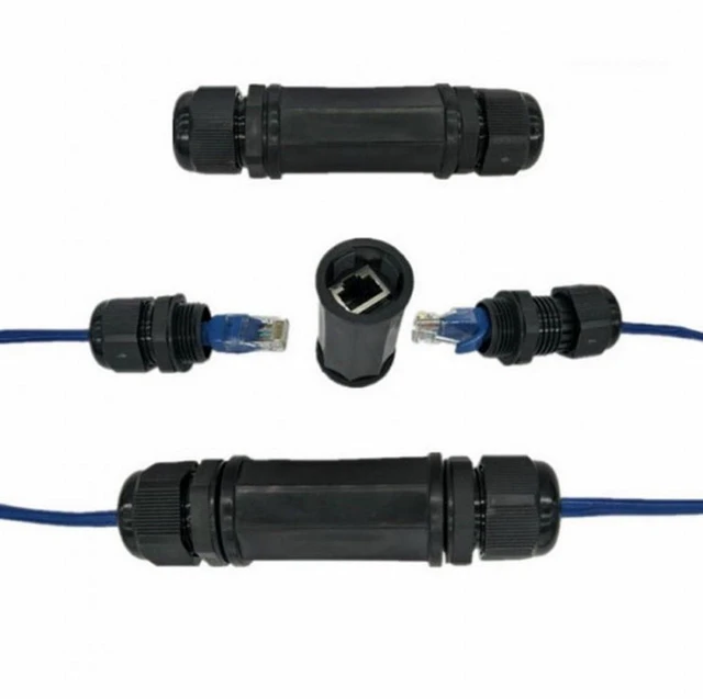 Main image of WRIARICH Locking Waterproof CAT6 RJ45 Female to Female Lan Ethernet Network Extension Adapter Coupler
