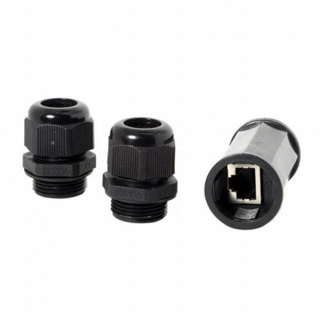 Alt view image 2 of 7 - WRIARICH Locking Waterproof CAT6 RJ45 Female to Female Lan Ethernet Network Extension Adapter Coupler