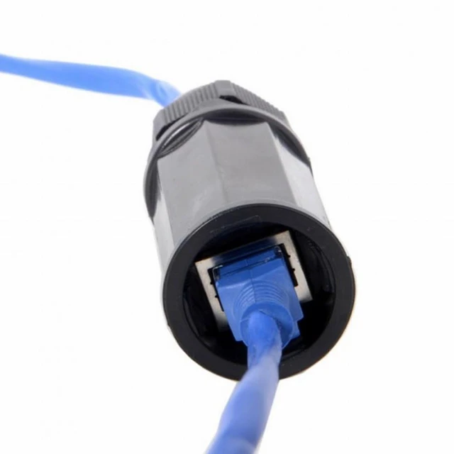 Alt view image 6 of 7 - WRIARICH Locking Waterproof CAT6 RJ45 Female to Female Lan Ethernet Network Extension Adapter Coupler