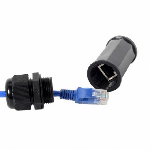 Alt view image 4 of 7 - WRIARICH Locking Waterproof CAT6 RJ45 Female to Female Lan Ethernet Network Extension Adapter Coupler