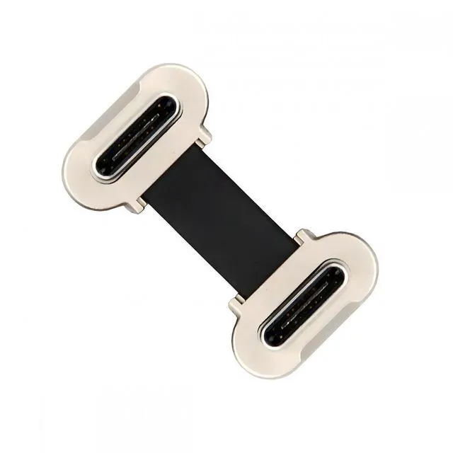 Main image of WRIARICH 2cm Dual Angled Ultra Slim Flat USB-C Type C to USB-C Power USB2.0 Data Cable 65W Fast Charge for Laptop Tablet Phone