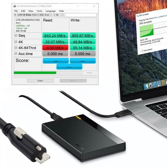 Alt view image 3 of 7 - WRIARICH 1.2M USB 3.1 Type-C Locking to Locking USB-C Data Power Cable for Camera With Single Panel Mount Screw Connector