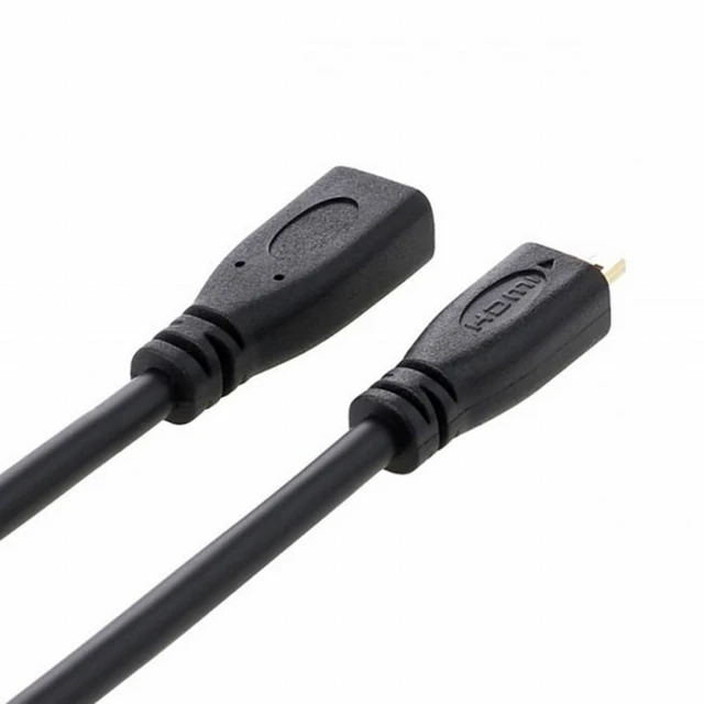 Alt view image 3 of 7 - WRIARICH HDMI 1.4 D Type Micro HDMI Male to Micro HDMI Female M/F Extension Cable 30cm