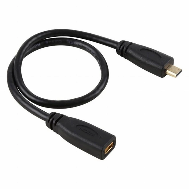 Alt view image 4 of 7 - WRIARICH HDMI 1.4 D Type Micro HDMI Male to Micro HDMI Female M/F Extension Cable 30cm