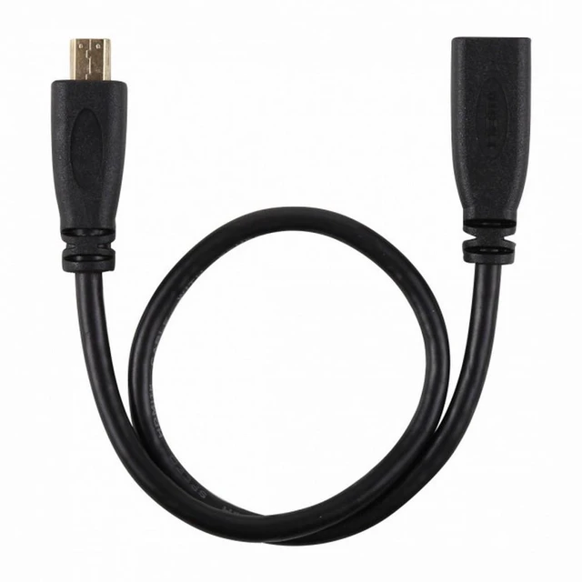 Alt view image 6 of 7 - WRIARICH HDMI 1.4 D Type Micro HDMI Male to Micro HDMI Female M/F Extension Cable 30cm