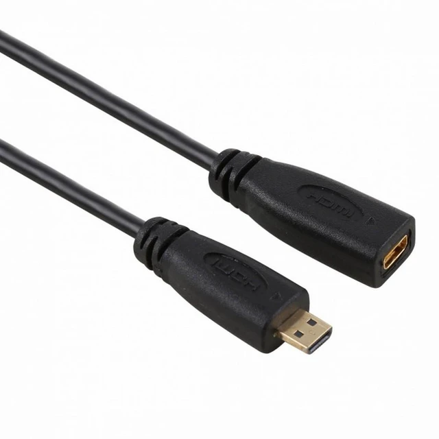 Alt view image 7 of 7 - WRIARICH HDMI 1.4 D Type Micro HDMI Male to Micro HDMI Female M/F Extension Cable 30cm