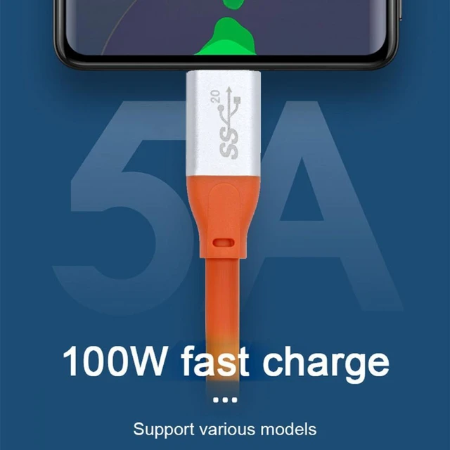 Alt view image 4 of 7 - WRIARICH Cable USB3.2 20Gbps Male to Male Cable 90 Degree Left Right Angled Ultra Soft High Flex 100W 8K 5K 4K USB4.0 Hyper Super Flexible Cord (50cm)