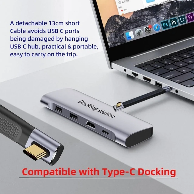 Alt view image 6 of 7 - WRIARICH Low Profile Angled 240W Type-C USB-C Male to Male USB4 40Gbps 100W 8K Flat Slim FPC Data Cable for Laptop Phone 13cm