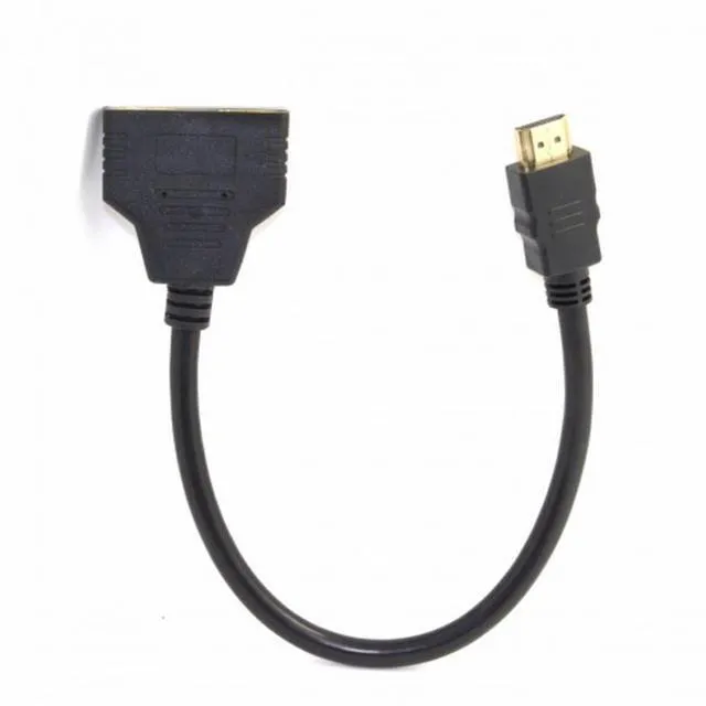 Alt view image 3 of 7 - WRIARICH One HDMI Male to Dual HDMI Female Y Splitter Switch Extension Adapter Cable for FOR PC HDTV Laptop 1080P