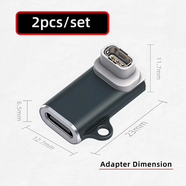 Alt view image 4 of 7 - WRIARICH Cable 2pcs/lot Connector Smart Watch Charging Adapter USB Type-C to 3-Pin Compatible with COROS Pace Pro