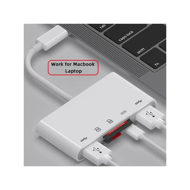 Alt view image 5 of 7 - WRIARICH USB 2.0 Type C USB-C to TF Micro SD SDXC Dual USB3.0 Female Card Reader PD 27W Adapter for Laptop Tablet Phone