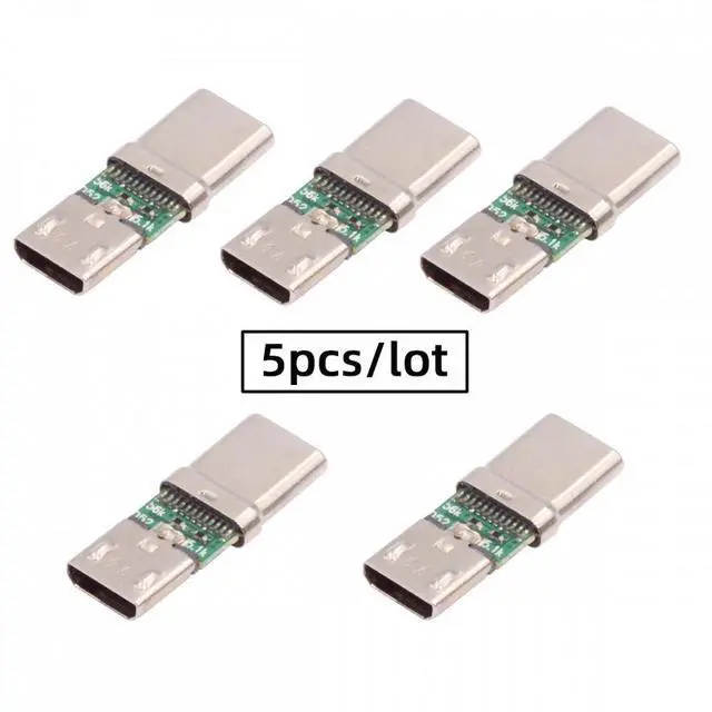 Alt view image 3 of 7 - WRIARICH 5pcs/lot Micro USB 2.0 5Pin Female Connector to USB Type-C Male Power Data PCBA Adapter for Tablet Phone Laptop