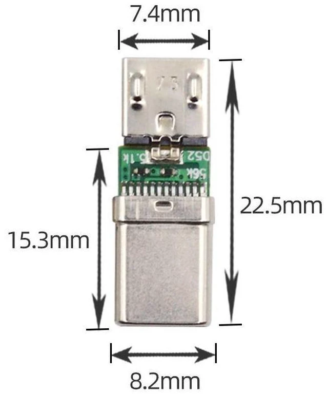 Alt view image 7 of 7 - WRIARICH 5pcs/lot Micro USB 2.0 5Pin Female Connector to USB Type-C Male Power Data PCBA Adapter for Tablet Phone Laptop