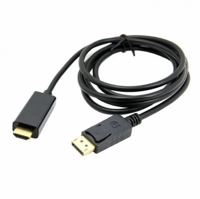 Alt view image 4 of 7 - WRIARICH Cable Male DisplayPort DP to HDMI Male 1080P Video Cable 6ft 1.8m HDTV LCD with Audio