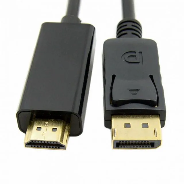 Alt view image 5 of 7 - WRIARICH Cable Male DisplayPort DP to HDMI Male 1080P Video Cable 6ft 1.8m HDTV LCD with Audio