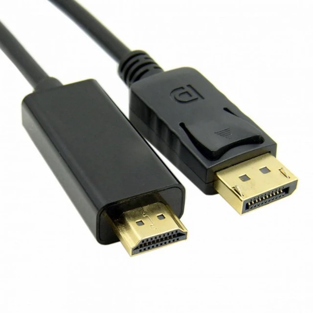 Alt view image 6 of 7 - WRIARICH Cable Male DisplayPort DP to HDMI Male 1080P Video Cable 6ft 1.8m HDTV LCD with Audio
