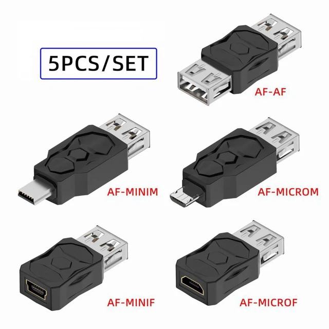 Alt view image 2 of 7 - WRIARICH 5pcs/lot Micro USB 2.0 OTG Mini USB 5Pin Type-A Male to Female Data Charge Adapter