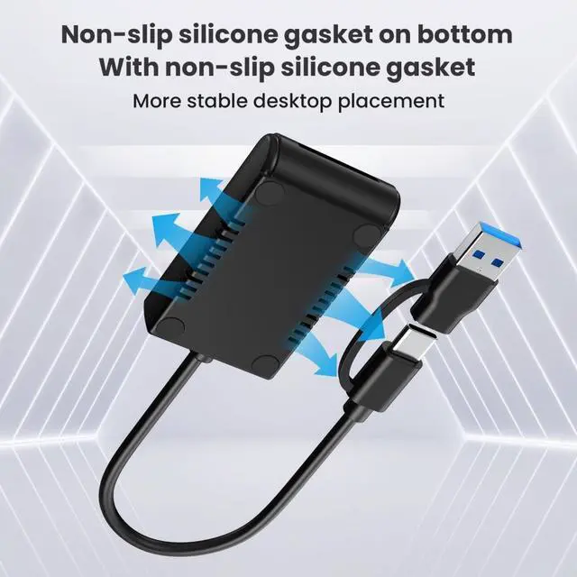 Alt view image 6 of 7 - WRIARICH Cable USB 3.0 USB-C Type-C Type-A to NVME M-key M.2 NGFF SATA SSD Docking Horizontal External Cable Enclosure RTL9210B Chipset