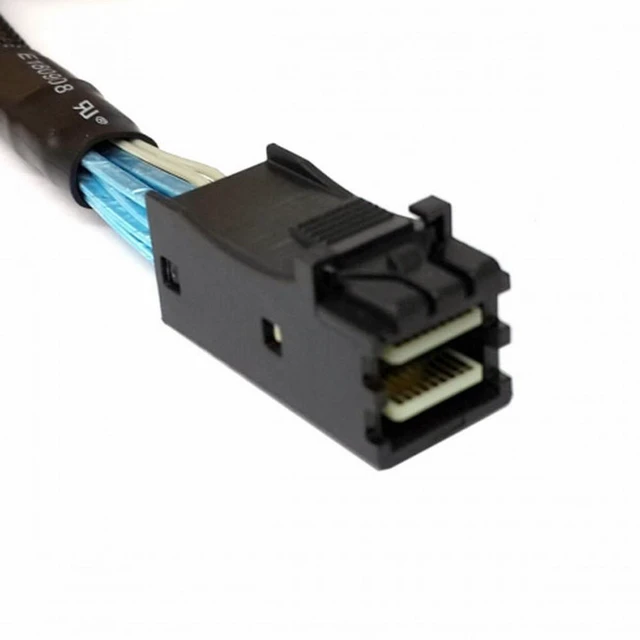 Alt view image 3 of 7 - WRIARICH Internal Mini SAS HD SFF-8643 Host to 4 SATA 7pin Target Hard Disk 6Gbps Data Server Raid Cable