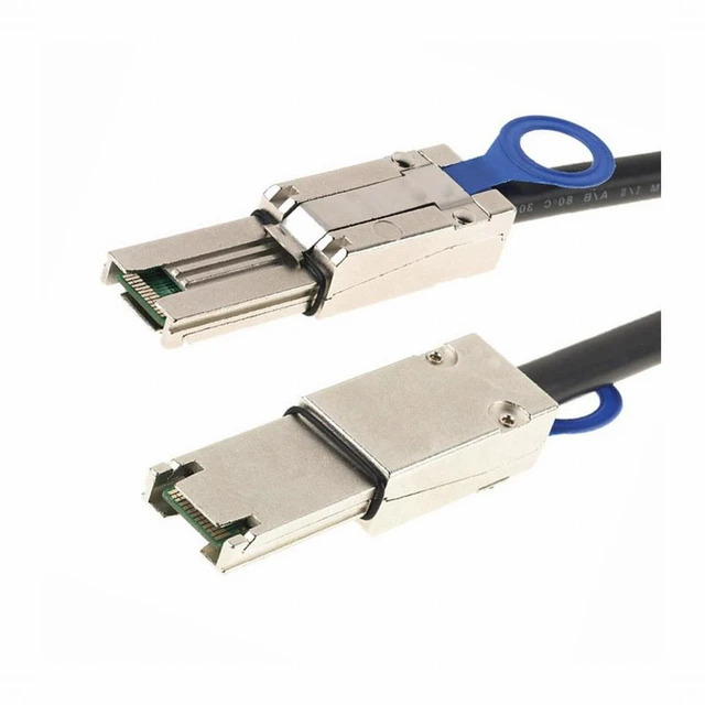 Alt view image 2 of 7 - WRIARICH External Mini SAS 26Pin 4x SFF-8088 to SFF 8088 4 Lane Data Disk Raid Multilane Cable 6Gbps
