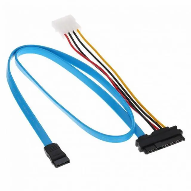 Alt view image 2 of 7 - WRIARICH Hard Disk SFF-8482 SAS Cable 29Pin to 1* SATA 7PIN HDD Cable 70cm