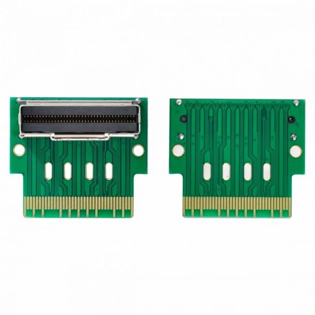 Alt view image 7 of 7 - WRIARICH PCI-E Slimline SAS 4.0 SFF-8654 8i 74pin to SFF-8654 74pin Male to Female Extender Adapter Angled Test Tools
