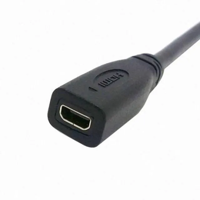 Alt view image 4 of 7 - WRIARICH 20cm Micro HDMI socket Female to HDMI Male adapter Cable for Tablet Cell Phone