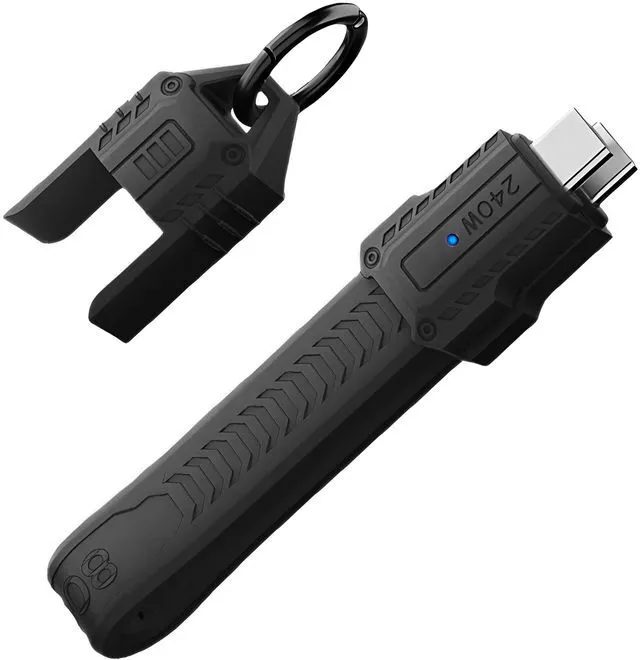 Main image of WRIARICH Cable USB5.0 80Gbps Flat Slim FPC Cable 240W 16K@30hz 8K 60Hz 5K Lanyard Strap Chain Compatible with 40Gbps USB4.0 Thunderbolt3/4/5 (Black Color)