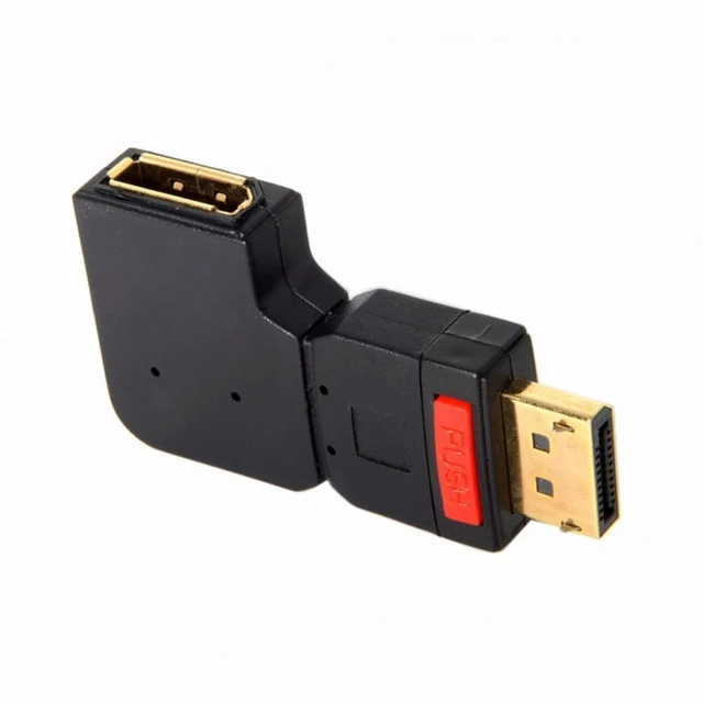 Alt view image 5 of 7 - WRIARICH Left Angled 90 Degree DisplayPort Male to Female Extension Adapter Standard DP 4K