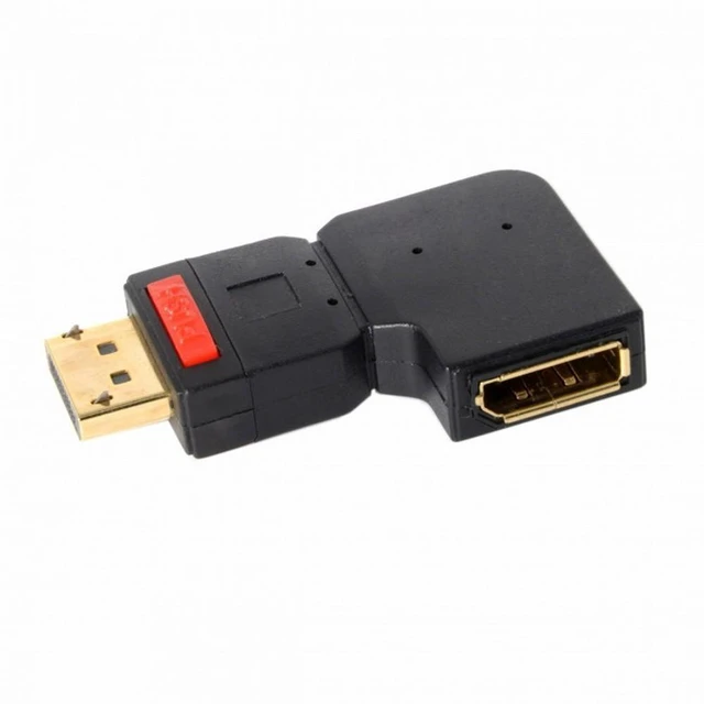 Alt view image 6 of 7 - WRIARICH Left Angled 90 Degree DisplayPort Male to Female Extension Adapter Standard DP 4K