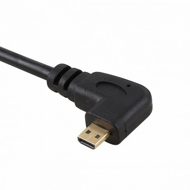 Alt view image 5 of 7 - WRIARICH Stretch Right Angled 90 Degree Micro HDMI to HDMI Male HDTV Cable for Cell Phone Tablet Camera