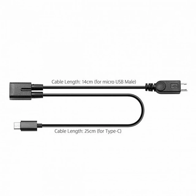 Alt view image 3 of 6 - WRIARICH Micro USB Female to Type-C USB-C USB 3.1 Micro USB Male Splitter Extension Charge Cable