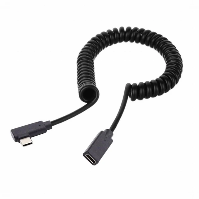 Main image of WRIARICH USB-C Stretch Coiled Keyboard Mouse Cable for Gaming Keyboard Type-C Male to Female Extension Cable Power & Data