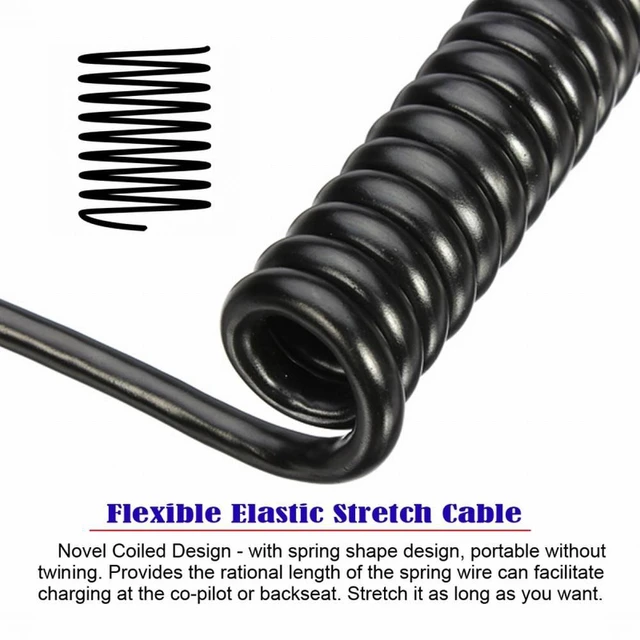 Alt view image 6 of 7 - WRIARICH USB-C Stretch Coiled Keyboard Mouse Cable for Gaming Keyboard Type-C Male to Female Extension Cable Power & Data